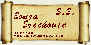 Sonja Srećković vizit kartica